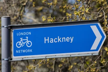 Deurstickers Hackney Sign in London © chrisdorney