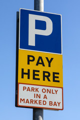 Pay and Display Sign