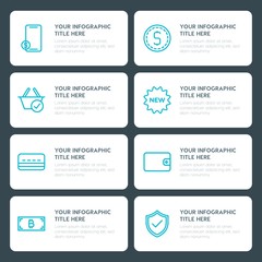 Flat money, shopping infographic timeline template for presentations, advertising, annual reports