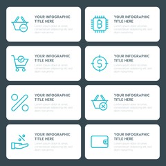 Flat money, shopping infographic timeline template for presentations, advertising, annual reports