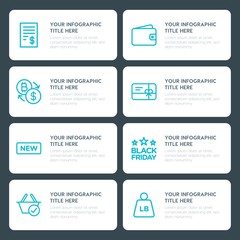 Flat money, shopping infographic timeline template for presentations, advertising, annual reports