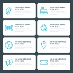 Flat money, shopping infographic timeline template for presentations, advertising, annual reports