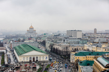 Fototapeta na wymiar Panorama from the roof of the Russian Parliament