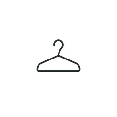 Black and white simple linear flat hanger icon