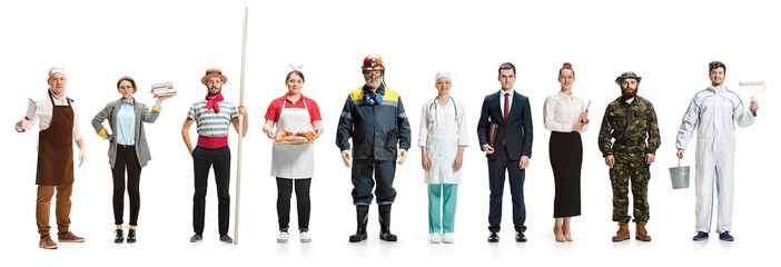 Montage about different professions