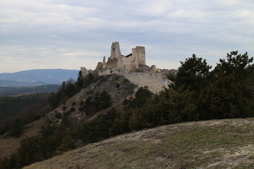 Fototapeta na wymiar Castle of Countess Elisabeth Báthory, Čachtice, Slovakia 