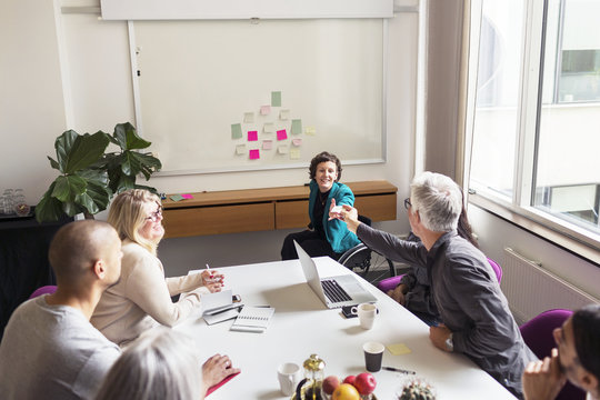 People at business meeting