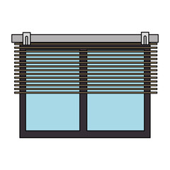 windows with blind icon vector illustration design