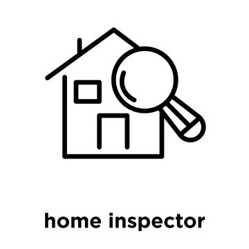 home inspector icon isolated on white background