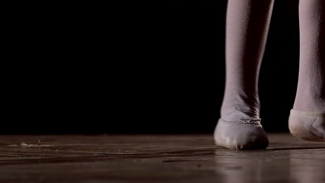 a little girl of 6 years performance of the ballet