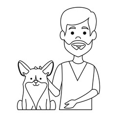 veterinary doctor with dog avatar character vector illustration design