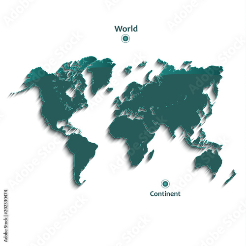World Map White Background Vector Stock Image And Royalty Free