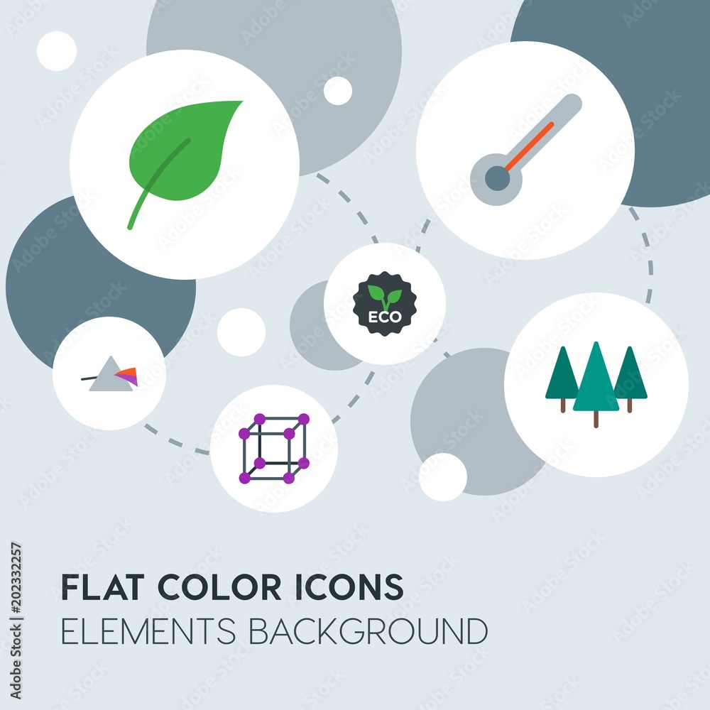 Poster health, science, nature flat vector icons and elements background with circle bubbles networks.Multipurpose use on websites, presentations, brochures and more