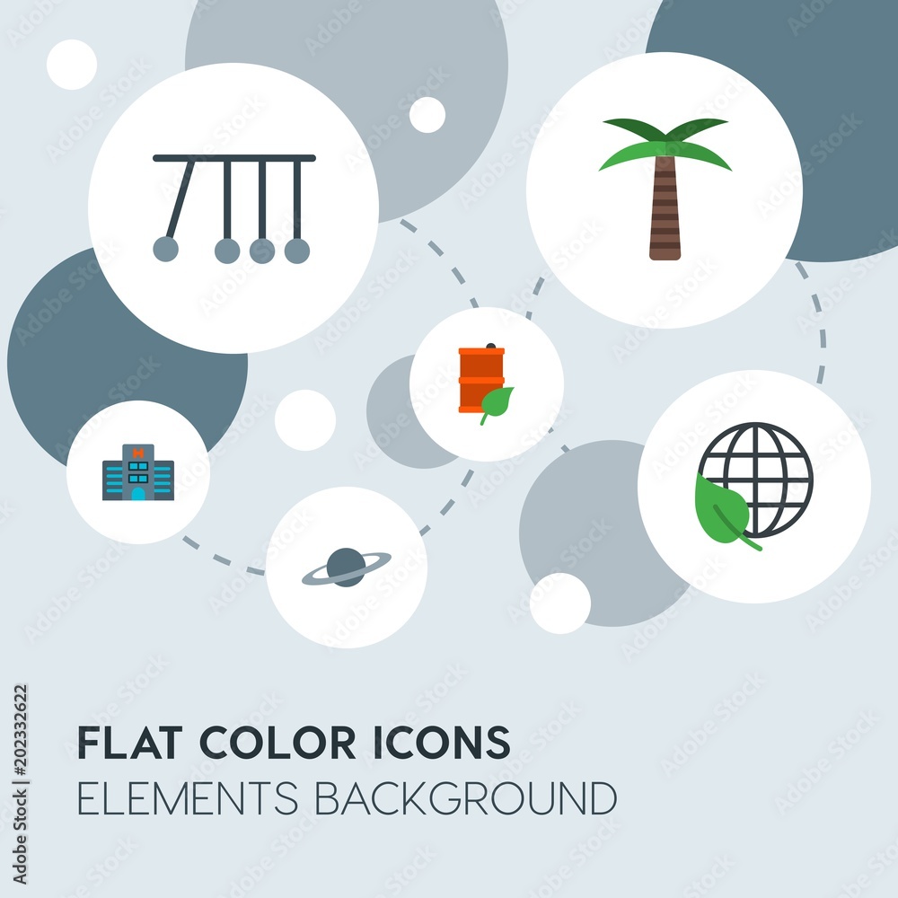 Poster health, science, nature flat vector icons and elements background with circle bubbles networks.multi