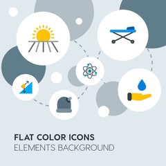 Fototapeta premium health, science, nature flat vector icons and elements background with circle bubbles networks.Multipurpose use on websites, presentations, brochures and more