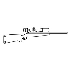 sniper rifle weapon icon vector illustration design