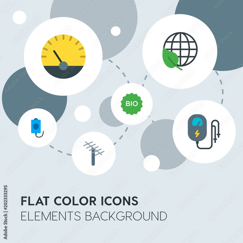 Poster health, science, nature flat vector icons and elements background with circle bubbles networks.multi