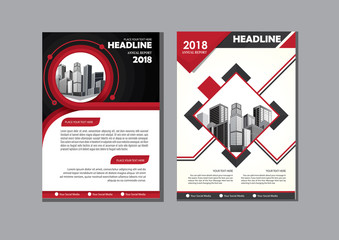 Business abstract vector template. Brochure design, cover modern layout, annual report, poster, flyer in A4 with colorful triangles, geometric shapes for tech, science, market with light background