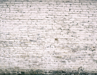 Texture of an old white brick. vintage