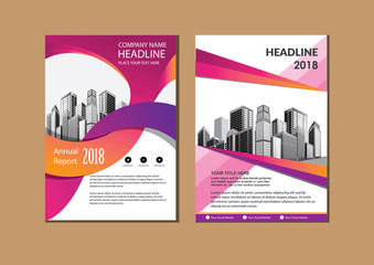 Business abstract vector template. Brochure design, cover modern layout, annual report, poster, flyer in A4 with colorful triangles, geometric shapes for tech, science, market with light background