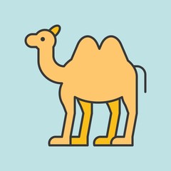 Camel filled outline icon