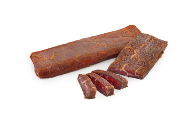 ham on a white background