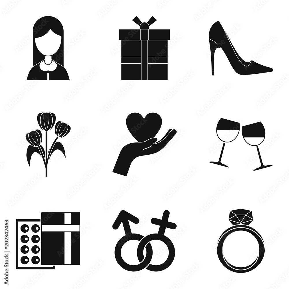 Aufkleber mate icons set. simple set of 9 mate vector icons for web isolated on white background