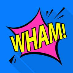 Wham icon. Pop art illustration of wham vector icon for web