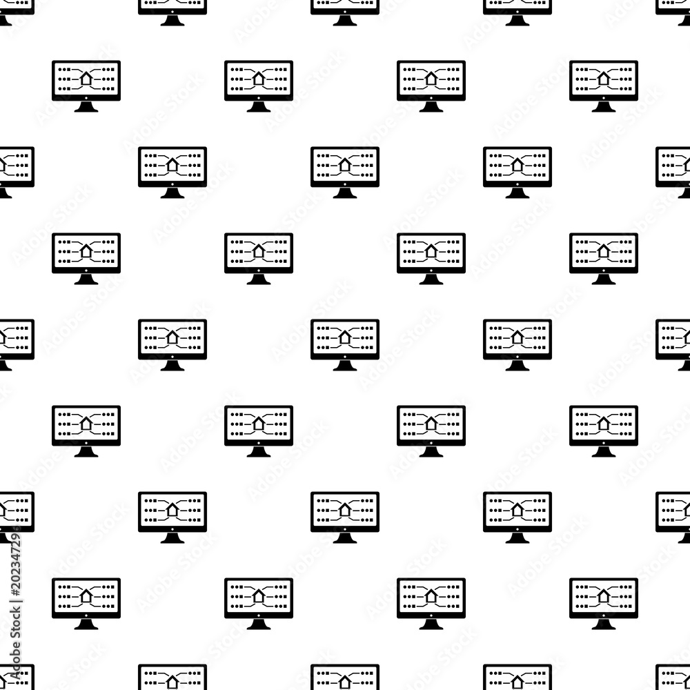 Poster monitor pattern vector seamless repeating for any web design