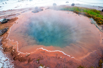 The Great Geysir, is a geyser in southwestern Iceland - obrazy, fototapety, plakaty
