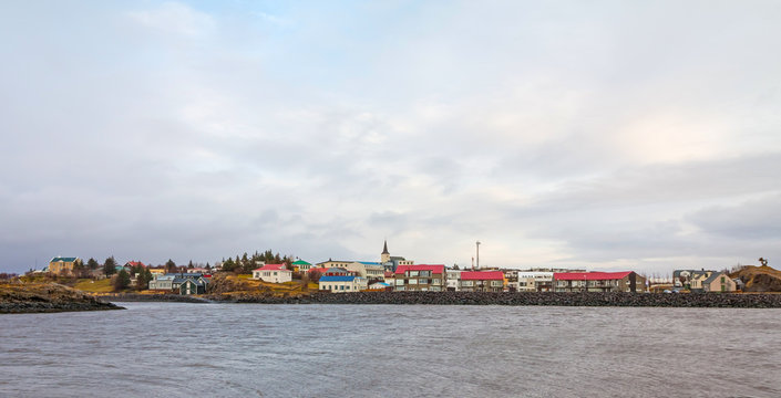 A panorama of Iceland village - Borgames