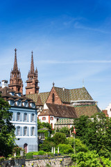 Traditional Cathedral building in Basel, Switzerland