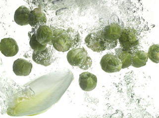 Chicorree und Rosenkohl