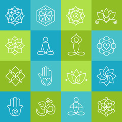 Yoga and Meditation Icons