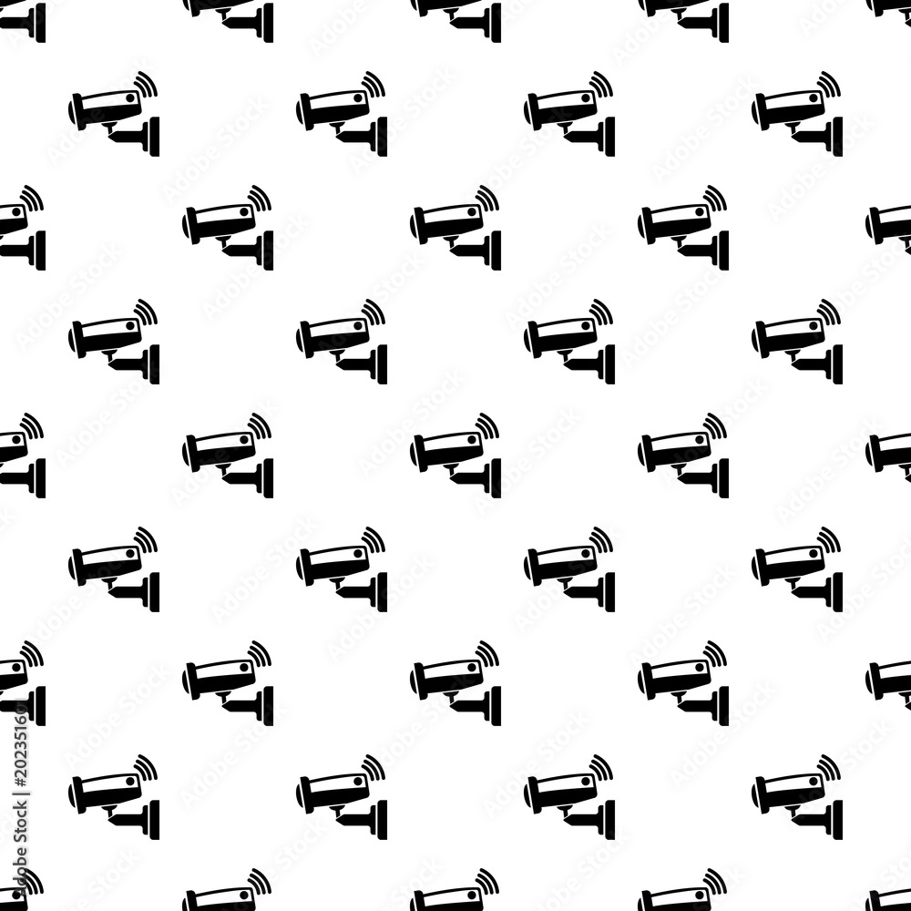 Poster security camera pattern vector seamless repeating for any web design