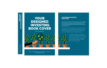 Blue Vector Concept Investing Book Cover Illustration