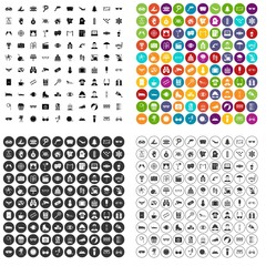 100 glasses icons set vector in 4 variant for any web design isolated on white