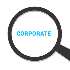 Magnifying Optical Glass With Words Corporate