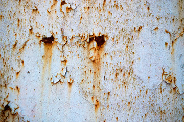 similar to a person rusty image on an old metal surface, background from an old paint