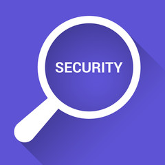Protection Concept: Magnifying Optical Glass With Words Security