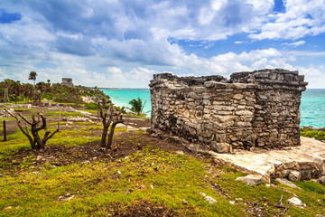 Archaeological ruins of Tulum in Mexico