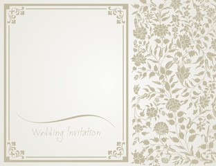 wedding card design, paisley floral pattern , India