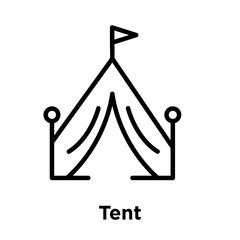 Tent icon isolated on white background