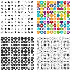 100 graphic elements icons set vector in 4 variant for any web design isolated on white