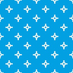 Fototapeta premium Circular intersectionpattern vector seamless blue repeat for any use