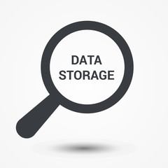 Magnifying Optical Glass With Words Data Storage