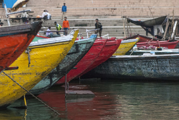 barcas en el Ghat
