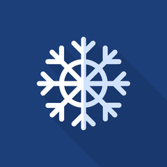 Snowflake icon. Flat illustration of snowflake vector icon for web