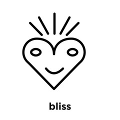 bliss icon isolated on white background