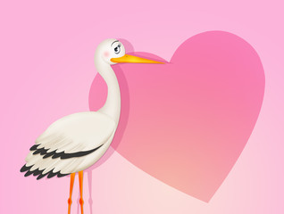 illustration of stork
